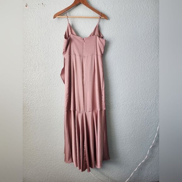 Express Pink Asymmetrical Ruffled Sundress - Picture 2 of 8